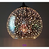 abordables Luces de isla-Lámpara colgante de 20 cm led diseño único lámpara colgante 3d vidrio estilo moderno galvanizado 220-240v