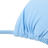 abordables Ensemble de bikinis-Femme Normal Maillots de Bain Bikinis 2 pièces Tanga Maillot de bain Paillettes Vacances Mode Couleur unie Plonger Sans Manches Maillots de bain