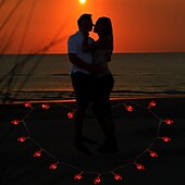 cheap Battery String Lights-1.5-20M Love Heart String Lights Good Wishes Proposal Confession Love Lantern Bedroom Room Creative Hanging Lamp LED String Lights Holiday Lights Outdoor Creative Party Batteries Powered 1Set