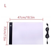 abordables 123496-LED lumière pad artiste boîte à lumière table traçage planche à dessin pad diamant peinture outils de broderie ultra mince a4 a3 a5 taille