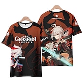 cheap Cartoon &amp; Movie Character Graphic-Genshin Impact Kaedehara Kazuha T-shirt Anime Cartoon Anime 3D Harajuku Graphic Kawaii For Couple&#039;s Men&#039;s Women&#039;s Adults&#039; Back To School 3D Print
