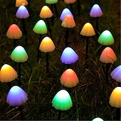 cheap Landscape Lights-LED Solar String Light Outdoor Garden Decoration Mushroom Lights IP65 Waterproof Garland Patio Decor Outdoor Solar Lights Fairy Light