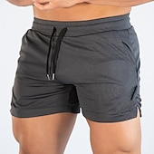baratos Calções de Banho Masculinos-Homens Shorts de Natação Calção Justo de Natação Cor Sólida Com Cordão Com bolsos Secagem Rápida Leve Bermuda de Surf Roupa de banho Surfe Praia Esportes Aquáticos Verão