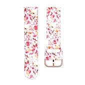 baratos Pulseiras de relógio Fitbit-Pulseira de Smartwatch Compatível com Fitbit Versa 2 / Versa Lite / Versa SE / Versa Silicone Relógio inteligente Alça Impermeável Ajustável Respirável Estampado Floral Substituição Pulseira