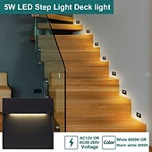 abordables luces de pared al aire libre-5w luz de pared exterior led impermeable ip65 lámpara de pared ac/d12v voltaje de seguridad lámpara de cubierta lámpara de barra lámpara de escalera lámpara de paisaje aluminio fundido a presión 3000k blanco cálido opcional ac85-265v 2 piezas 6 piezas
