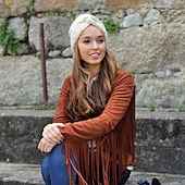 tanie Kapelusze-muslim inner hijab caps bohemia turban cross wrap head indian hat knitting hijab bonnet turbante cap for women wear