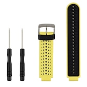 billiga Garmin klockband-Klockarmband för Garmin Forerunner 220/230/235/620/630/735XT Approach S20 / S6 / S5 Silikon Ersättning Rem med borttagningsverktyg Vattentät Andningsfunktion Sportband Armband