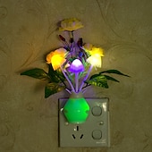 baratos plug-in luz noturna-plug in led luz noturna automática crepúsculo ao amanhecer sensor lâmpada de economia de energia sonho luz noturna rosa flor cogumelo luzes noturnas para quarto banheiro sala cozinha corredor