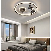 economico Lampade da soffitto con dimmer-Plafoniere Led Moderne Semplice Creativo Ristorante Lampada Nordic Rotonda Intelligente Faretto Ventilatore Lampada