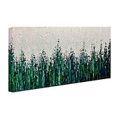 abordables Peintures fleurs/botaniques-Peinture à l&#039;huile faite à la main toile art mural décoration moderne texture abstraite paysage vert pour la décoration intérieure roulé sans cadre peinture non étirée