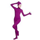 cheap Matte-Zentai Suits Catsuit Skin Suit Carnival Costume Full Body Suit Kings Day All Solid Color Lycra® Costume for Party Stage Kid&#039;s Adults&#039;