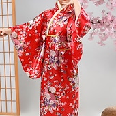 お買い得  着物-女の子 浴衣 ローブ 着物 日本の伝統 マスカレード 子供用 着物コート パーティー