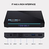 cheap TV Boxes-Smart TV Box H96 MAX RK3566 Quad Core Android 11.0 8GB RAM 128GB ROM 1080p 8K with Dual Wi-Fi 2.4G/5.0G Media Player Google Play Youtube