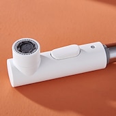 お買い得  クラシカル-引き出し式スプレー付きバスルームシンク蛇口、真ちゅう3モード電気メッキ/塗装仕上げセンターセットシングルハンドル1穴洗面所回転注ぎ口冷温水バスタップ用