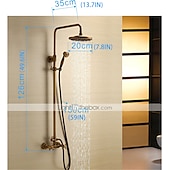 economico Docce da giardino-rubinetto doccia, set sistema doccia, sistema doccia a pioggia valvola in ceramica due maniglie tre fori miscelatore vasca da bagno rubinetti con interruttore caldo e freddo