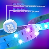 cheap WiFi&amp;Music Control-LED Strip Light RGB WiFi App Control 20m 65.6ft App Control Work with Alexa Google Assistant Color Change Music Sync for Bedroom Kitchen TV Party