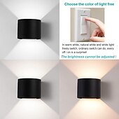 cheap Outdoor Wall Lights-Outdoor Wall Light LED Wall Lamp 12W Double Light Source Waterproof Adjustable Luminous Angle Warm White/White Light Two-color Wall Lamp AC85-265V