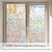 economico pellicole per vetri-pellicola per la privacy delle finestre, pellicola per finestre arcobaleno, adesivo in vetro colorato rimovibile, pellicola per finestre con controllo del calore per decorazioni, argento