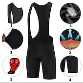 billige Shorts, tights og bukser for menn-Herre Bib Shorts 3D polstret shorts Sykkel Shorts Bunner Semi-formsydd Fjellsykling Veisykling sport Pustende Hurtigtørkende Fukttransport Bekvem Svart Gul Lycra Klær Avanceret Sykkelklær