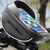 cheap Bike Bags-Bike Phone Mount Bag Bike Front Frame Handlebar Bag Waterproof Bike Phone Holder Case Bicycle Accessories Pouch Sensitive Touch Screen Compatible with iPhone 11 XS Max XR 8 Plus Below 6.5