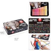 abordables Bolígrafos y lapiceros-180 lápices de colores profesionales, lápices de dibujo de 3,0 mm, paquete de caja de hojalata, juego de 180 colores de lápices de colores de madera para artistas adultos, regalo de regreso a la