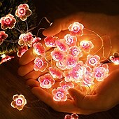 olcso Napelemes-napelemes cseresznyevirágos lámpák 4 m 40 led kültéri vízálló kerti tündér lámpák karácsonyi esküvői buli terasz ünnepek erkély lakberendezés 8 módú világítás