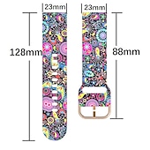 baratos Pulseiras de relógio Fitbit-Pulseira de Smartwatch Compatível com Fitbit Versa 2 / Versa Lite / Versa SE / Versa Silicone Relógio inteligente Alça Impermeável Ajustável Respirável Estampado Floral Substituição Pulseira