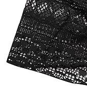 economico Prendisole-Per donna Normale Costumi da bagno Prendisole Abito da spiaggia Costume da bagno Lacci Pizzo Scollatura posteriore Uncinetto Strappato Tinta unica Con bretelline Festività Sensuale Costumi da bagno