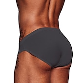 cheap Men&#039;s Briefs Underwear-Men&#039;s 1pack Basic Panties Briefs Print Cotton Antibacterial Leak Proof Pure Color Mid Waist Black White