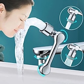 cheap Faucet Sprayer-Alloy Faucet Extender Head Replacement Mechanical Arm 1080° 2 Mode Sprayer Nozzle Attachment, Water Aerator Bubbler for Bathroom Kitchen, Universal Tap Extend Spray Filter Spout Adapter Accessories