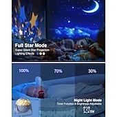 economico luci del proiettore della galassia stella-planetario proiettore luci galassia proiezione 7 in 1 con 360 nebulosa rotante luna notte lampada pianeta aurora per camera da letto soffitto sala giochi party bar