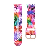 baratos Pulseiras de relógio Fitbit-Pulseira de Smartwatch Compatível com Fitbit Versa 2 / Versa Lite / Versa SE / Versa Silicone Relógio inteligente Alça Impermeável Ajustável Respirável Estampado Floral Substituição Pulseira