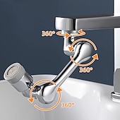 cheap Faucet Sprayer-Alloy Faucet Extender Head Replacement Mechanical Arm 1080° 2 Mode Sprayer Nozzle Attachment, Water Aerator Bubbler for Bathroom Kitchen, Universal Tap Extend Spray Filter Spout Adapter Accessories