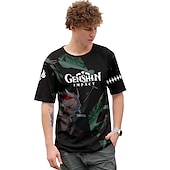 cheap Cartoon &amp; Movie Character Graphic-Genshin Impact Kaedehara Kazuha T-shirt Anime Cartoon Anime 3D Harajuku Graphic Kawaii For Couple&#039;s Men&#039;s Women&#039;s Adults&#039; Back To School 3D Print