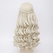 economico Parrucche dei personaggi dei film-cosplay alice nel paese delle meraviglie 2 parrucche specchio della regina bianca parrucche sintetiche parrucche ondulate lunghe parrucche di halloween