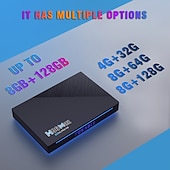 cheap TV Boxes-Smart TV Box H96 MAX RK3566 Quad Core Android 11.0 8GB RAM 128GB ROM 1080p 8K with Dual Wi-Fi 2.4G/5.0G Media Player Google Play Youtube
