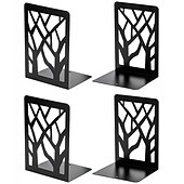 ieftine Semne de Carte &amp; Marcaje-capete de cărți design arbore suport de cărți modern pentru rafturi suport de cărți antiderapant opritor de cărți din metal rezistent pentru cărți/cd-uri raft de cărți decorativ pentru casă 2 perechi