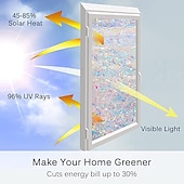 economico pellicole per vetri-pellicola per la privacy delle finestre, pellicola per finestre arcobaleno, adesivo in vetro colorato rimovibile, pellicola per finestre con controllo del calore per decorazioni, argento