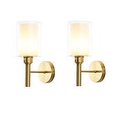 זול אורות קיר פנימיים-תאורת קיר מודרנית שטוחה, led סלון חדר שינה אור קיר נחושת 220-240v