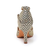 Per donna Scarpe per balli latini Scarpe da ballo Al coperto Professionale Chacha Paillettes cristallo glitterato ingioiellato Soletta più morbida Tacco alto Punta tonda Fibbia Per adulto Marrone economico Scarpe per balli latini-Per donna Scarpe per balli latini Scarpe da ballo Al coperto Professionale Chacha Paillettes cristallo glitterato ingioiellato Soletta più morbida Tacco alto Punta tonda Fibbia Per adulto Marrone