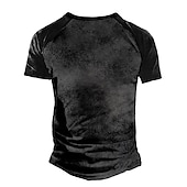 abordables Mots drôles-Le T-shirt des hommes Le 7ème jour Dieu a créé des Australiens parce que chaque monde a besoin d&#039;un héros Tee Henley T-shirt graphique drapeau national Henley noir à manches courtes