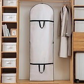 cheap Garment Bag &amp; Cover-Clothes Dust Cover Garment Bag for Suit Dress Jacket Coat, Dustproof Breathable Protector for Travel, Wedding Dress Bridal Gown Long Storage Bag, Thickened Cover