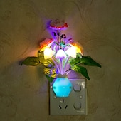 baratos plug-in luz noturna-plug in led luz noturna automática crepúsculo ao amanhecer sensor lâmpada de economia de energia sonho luz noturna rosa flor cogumelo luzes noturnas para quarto banheiro sala cozinha corredor