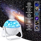 economico luci del proiettore della galassia stella-planetario proiettore luci galassia proiezione 7 in 1 con 360 nebulosa rotante luna notte lampada pianeta aurora per camera da letto soffitto sala giochi party bar
