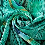 cheap Scarves-1pcs New Soft Peacock Feather Printed Silk Shawls Women Foulard Fashion Sunscreen Female Scarf Stoles Hijab Headscarf Bag Scarves