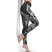 ieftine Jambiere și colanți de yoga-Pentru femei Sports Gym Leggings Pantaloni de yoga Talie Înaltă Spandex Verde Gri Mov Jambiere decupate camuflaj Controlul abdomenului Lift Fesier Îmbrăcăminte Îmbrăcăminte Yoga Fitness Gimnastic