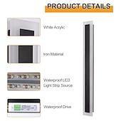 cheap Indoor Wall Lights-60/80/100cm Wall Light LED Acrylic Wall Sconces Long Porch Wall Lamp Fixture Suitable for Living Room AC85-265V