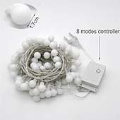  venkovní led koule koule řetězová světla 100/50/30 m víla světlo 800/400/300 led pro párty zahrada dvoře barevné romantické dekorace osvětlení IP44 vodotěsné