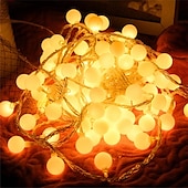  venkovní led koule koule řetězová světla 100/50/30 m víla světlo 800/400/300 led pro párty zahrada dvoře barevné romantické dekorace osvětlení IP44 vodotěsné