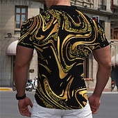  Herren Grafik Poloshirts mit Reißverschluss Golfshirt Kurzarm Polo-Shirts Hemden mit Kragen Lässig Urlaubskleidung Rave-Kleidung Party-Outfits 3D-Druck Viertelreißverschluss-Poloshirt Gelb Blau Purpur